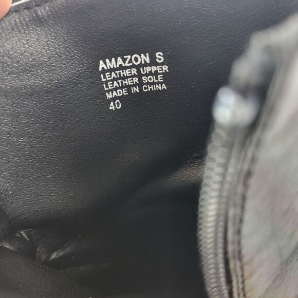 Ash Ankle Boots Block Heel Leather Black Size Size 40 EU. Size 10 US. - Picture 15 of 16